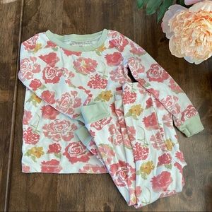 BURT’S BEES TODDLER GIRL FLORAL PAJAMA SET - 2T